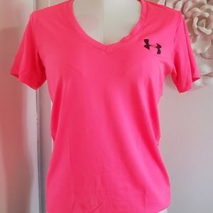Under Armour Pink V Neck T-shirt